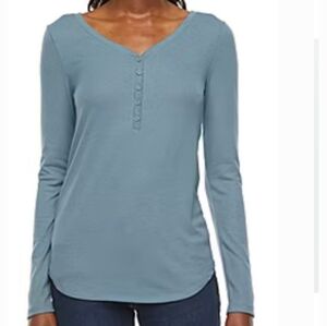 A.n.a Longsleeve Henley Top Size Small Fits Mediun NWT